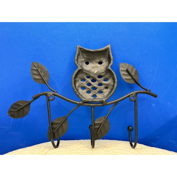 Metal Owl Wall Hook Hangers - Picture 3 of 8